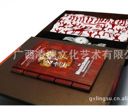 广西礼品 花山岩画手表(钢带)+花山真丝方巾礼盒  壮族文化  纪念图2