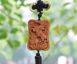 马年马到成功车挂件 正宗花梨木汽车挂件装饰 家居挂件 223051图3