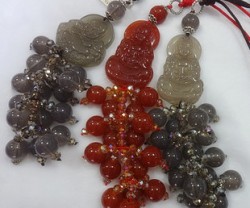 宏达工艺批发汽车挂件/仿玛瑙汽车挂件/好运连连玛瑙汽车内饰品图2