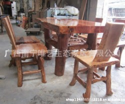 推荐简约美观天然原木家具 家用简易餐台实木餐桌加工图3
