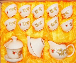 礼品茶具 青花玉瓷 整套功夫陶瓷茶具套装 可印LOGO 厂家批发特价图3