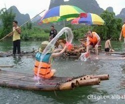 桂林至龙胜黄金线上旅游景点——十二滩漂流图3