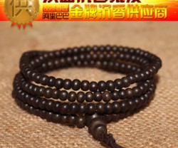 CX216 越南芽庄水沉佛珠108颗念珠手链 越南沉香批发图2