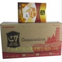 批发：越南中原G7 卡布奇诺咖啡 摩卡味 216g*6/箱 沫咖啡