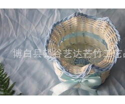 供应胶藤篮子，纯手工编织家居 酒店装饰纸巾盅工艺品，厂家直销图2