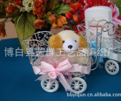 供应国外热销产品仿古铁艺车长方波浪四轮手推车图2
