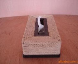 编织工艺品，家居用品，餐巾盒（长条）图2