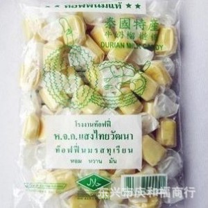 进口泰国 特浓牛奶榴莲糖120g  100包/箱 大量批发
