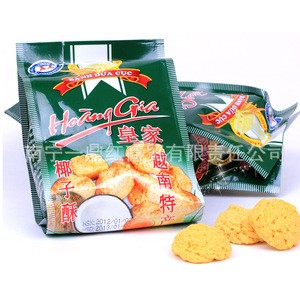 越南特产/士照批发/越南进口食品/休闲零食饼干皇家椰子酥150克