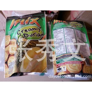 泰国进口 美芙夹心曲奇饼干 椰奶榴莲味/椰奶菠萝味48包/件图2