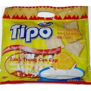越南特产 热销产品TIPO白巧克力面包干（鸡蛋饼）300克装/袋图2