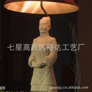 中式仿古工艺人物 兵马俑创意台灯 卧室客房照明节能灯D005图2