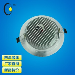 2014新款COB天花灯刀片散热高档铝系列暖色射灯 15W大功率筒灯图2