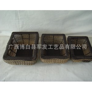 大量供应KN17468-1精美PP编织篮 可混批 PE手工编织篮图2