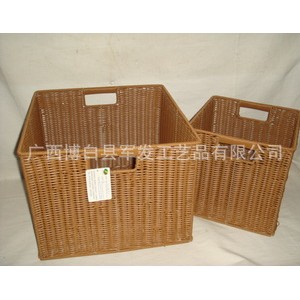 厂家直销 供应KN18692  S/2环保PP编织篮 专业品质 防真藤篮图2