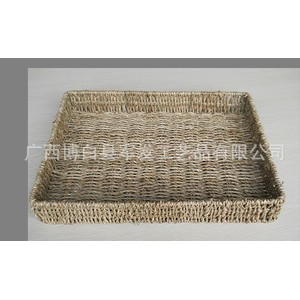 厂家直销 手工编织草篮 环保工艺篮 编织水果篮 日用储物篮图2