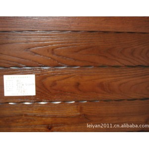 高级实木地板-760*125*18mm金刚柚浮雕复古拉丝花边深棕色