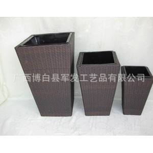 户内外藤艺家具 仿藤编制工艺品 休闲花盆 花箱 阳台花篮图2