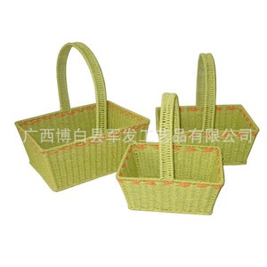 低价供应KN16246长形纸绳间色提篮 厂家直销图2
