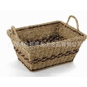 厂家直销家居用品草编收纳篮、置物篮图2