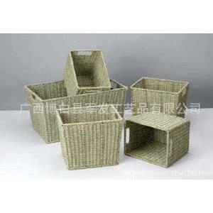 厂家供应草编收纳篮   草篮  手工编织工艺品篮  置物篮图2