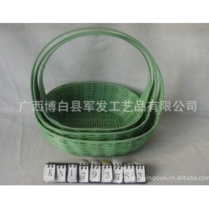 新款供应塑料PP编织购物篮 精美手提水果蔬菜篮图2