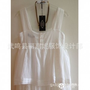 2014夏装白色吊带连衣裙 厂家热销 连衣裙  白色吊带连衣裙 蕾丝图2