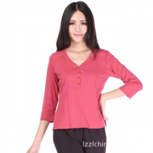 新 2013秋款 天周（香港）运动女装 大码 针织 纯色打底 T恤ZL602图2