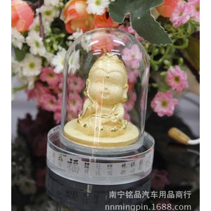 K9水晶香水座高档沙金观音菩萨保平安车内饰用品批发高档汽车用品图2