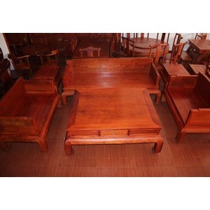 缅甸草花梨  红木家具 光板沙发6件