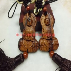 长期供应 花梨观音汽车用品批发 出入平安吉祥 车挂图2