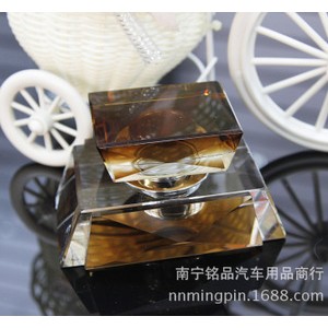 K9水晶香水座创意水晶双梯形网高档内饰用品批发高档汽车用品图2