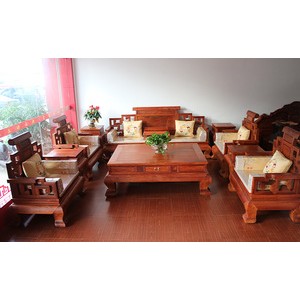 缅甸草花梨 红木家具  16公分 大富贵红木沙发11件套