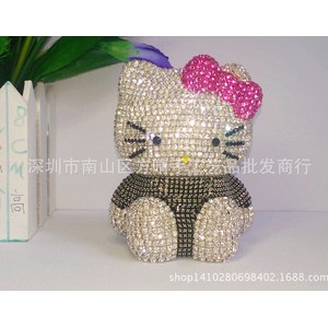 汽车香水 镶钻hellokitty香水座 车载香水 汽车内饰用品 汽车摆件图2