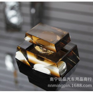 K9水晶香水座创意水晶长方切面高档内饰用品批发高档汽车用品图2