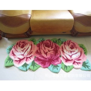 特价新款 3玫瑰花床前垫.沙发垫.卧室地毯.婚房毯