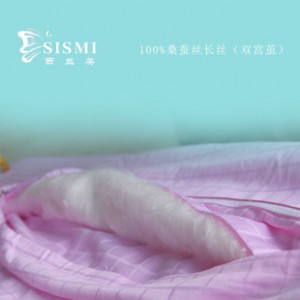 广西100%纯天然桑蚕丝家纺 桑蚕长丝秋冬被 一线格桑蚕丝被图2
